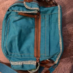 Turquoise Fossil purse